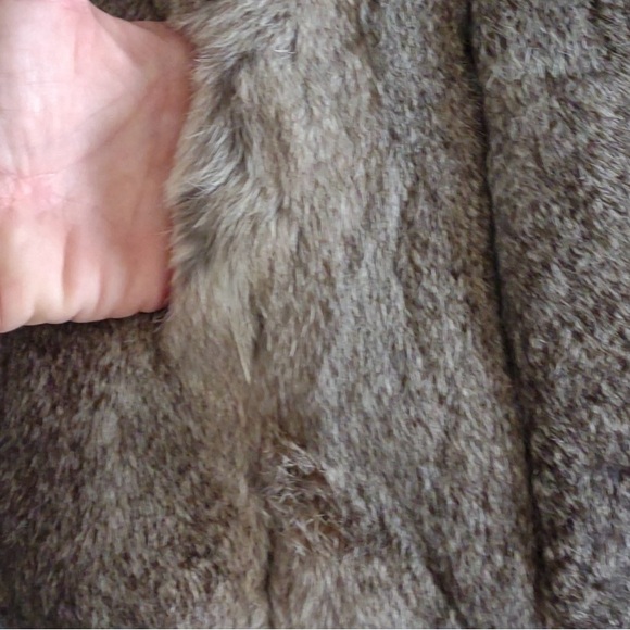 Vintage grey and white Rabbit Fur Jacket - Picture 9 of 12